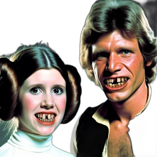 face, mask, photorealistic, two, altered, star, wars, characters transparent PNG cut-out