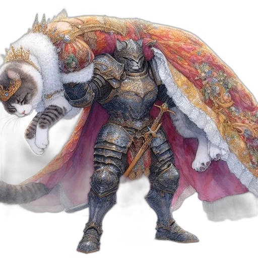 dragon, sword, weapon, animal, fantasy art, concept art, 3d render, watercolor transparent PNG cut-out
