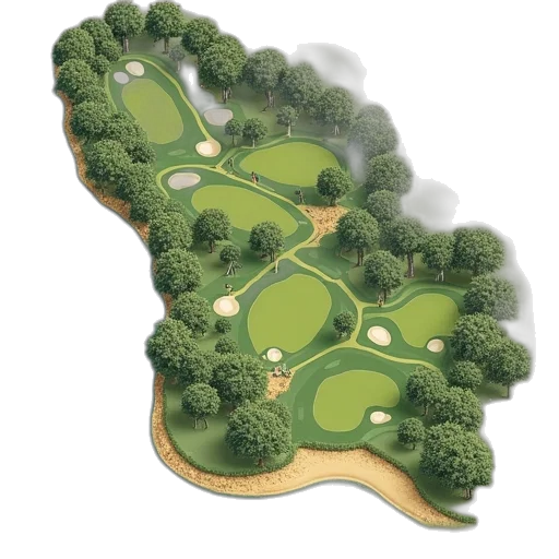 photorealistic, concept art, dorset, golf, country, club, map transparent PNG cut-out
