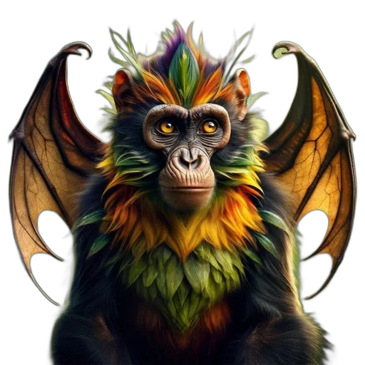 animal, dragon, creature, mask, concept art, fantasy art, photorealistic, 3d render transparent PNG cut-out