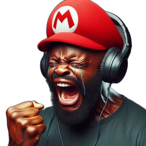 face, concept art, photorealistic, man, wearing, mario-esque, red, cap transparent PNG cut-out