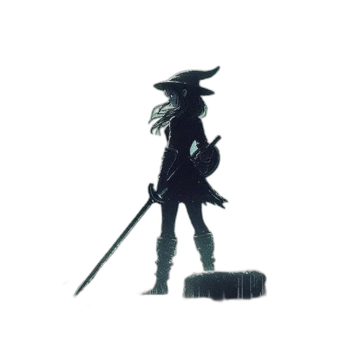 sword, weapon, staff, robot, concept art, pixel art, fantasy art, watercolor transparent PNG cut-out