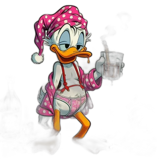 dress, concept art, 3d render, cartoon, pixel art, donald, duck, appears transparent PNG cut-out