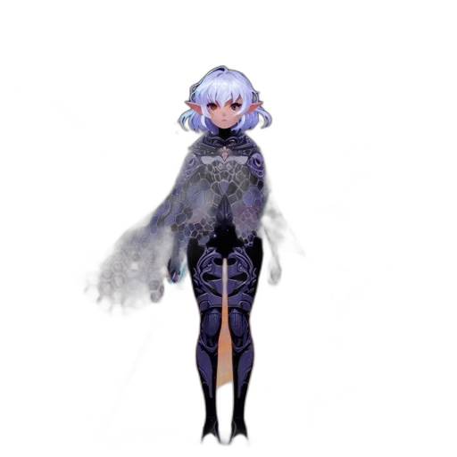 dress, creature, staff, robot, concept art, fantasy art, 3d render, pixel art transparent PNG cut-out