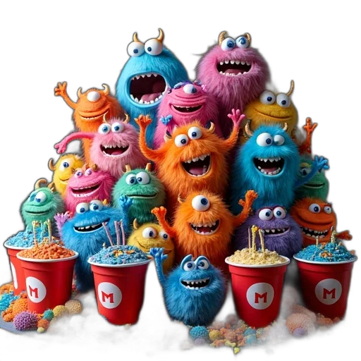 3d render, concept art, monsters, university transparent PNG cut-out