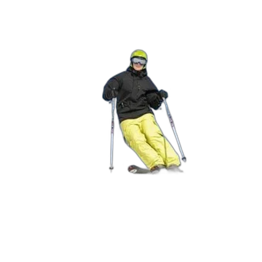 staff, jacket, photorealistic, 3d render, pixel art, snow, skier, black transparent PNG cut-out