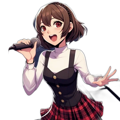 jacket, staff, animal, dress, anime, cartoon, pixel art, concept art transparent PNG cut-out