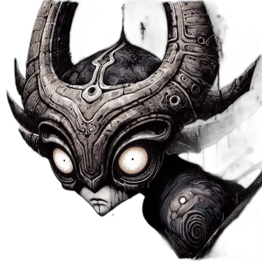 mask, face, dragon, creature, concept art, fantasy art, 3d render, photorealistic transparent PNG cut-out