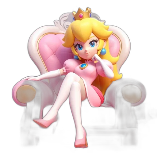 crown, dress, furniture, 3d render, concept art, pixel art, fantasy art, princess transparent PNG cut-out