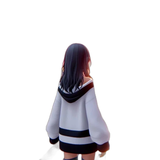 jacket, dress, robot, bottle, 3d render, concept art, anime, photorealistic transparent PNG cut-out