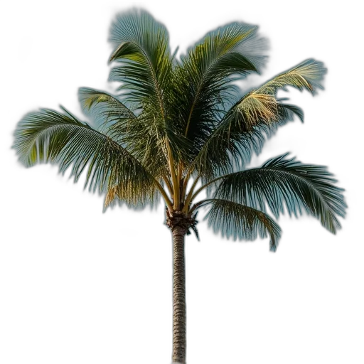 tree, hat, umbrella, hair, photorealistic, 3d render, vaporwave, concept art transparent PNG cut-out