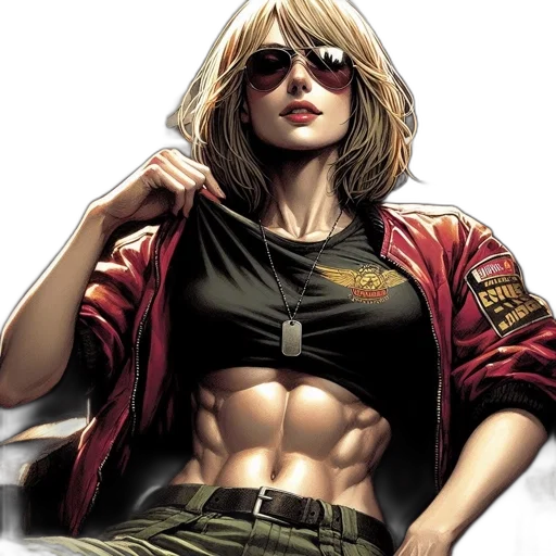 comic book art, concept art, photorealistic, cyberpunk, woman, blonde, hair, wearing transparent PNG cut-out