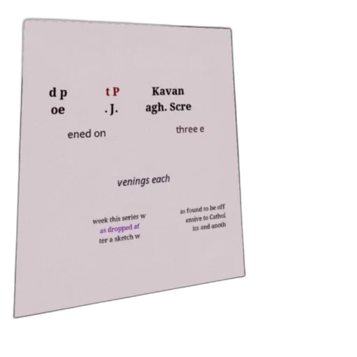 pastel, poster, series, featuring, poet, kavanagh, screened, three transparent PNG cut-out