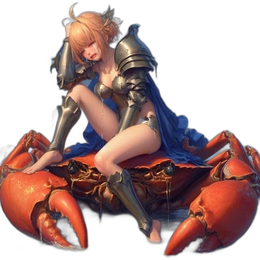 weapon, crown, dragon, concept art, fantasy art, pixel art, anime, underwater transparent PNG cut-out
