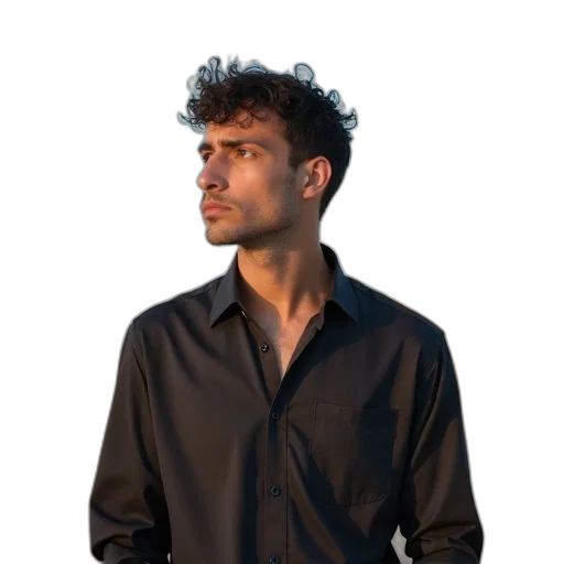 staff, jacket, face, hair, concept art, photorealistic, 3d render, cartoon transparent PNG cut-out