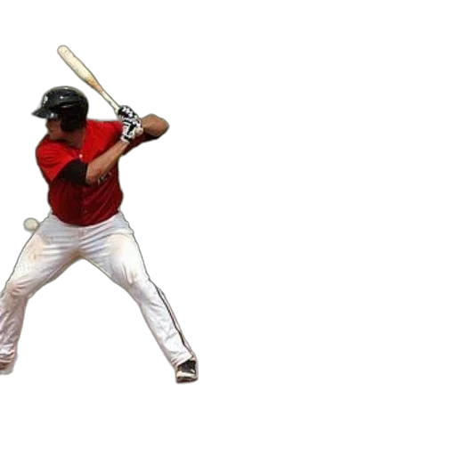 weapon, staff, sword, 3d render, baseball, player, red, white transparent PNG cut-out