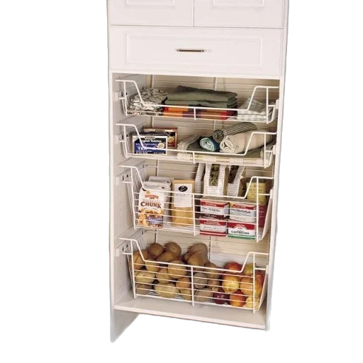 furniture, well-organized, pantry, shelves, holding, various, kitchen, items transparent PNG cut-out