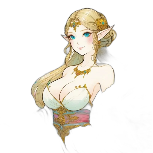 dress, staff, jewelry, fantasy art, concept art, pixel art, watercolor, pastel transparent PNG cut-out