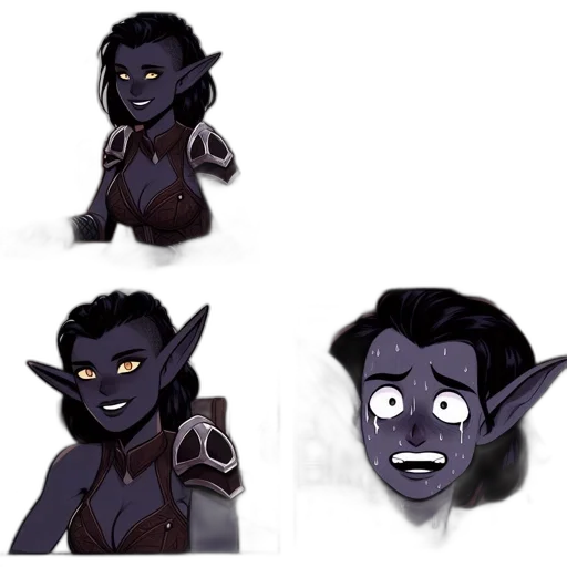 mask, concept art, fantasy art, 3d render, comic book art, dark, 4-panel, comic transparent PNG cut-out