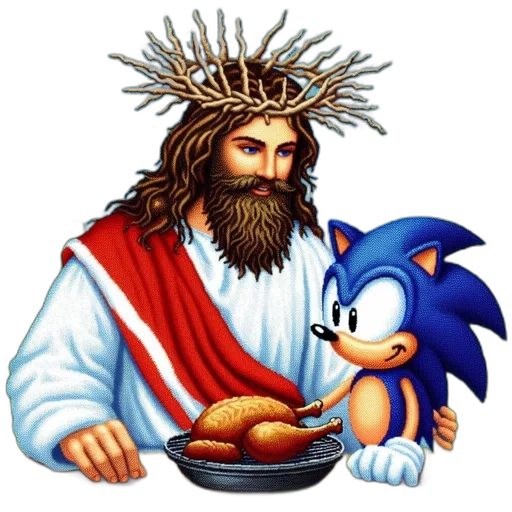 food, animal, creature, crown, pixel art, concept art, 3d render, vaporwave transparent PNG cut-out
