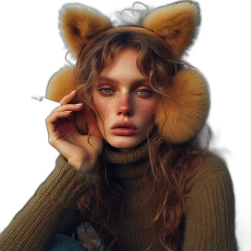 hat, mask, jacket, creature, photorealistic, fantasy art, concept art, watercolor transparent PNG cut-out