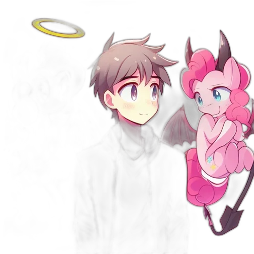 anime, pixel art, concept art, vaporwave, outer space, pastel, red, colorful transparent PNG cut-out
