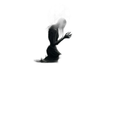 creature, mask, staff, hair, concept art, pixel art, pencil sketch, photorealistic transparent PNG cut-out