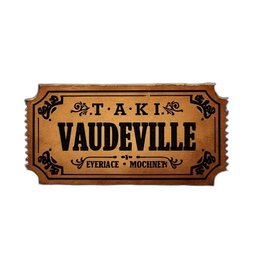 dark, vintage, ticket, advertising transparent PNG cut-out