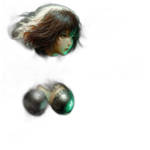hair, mask, face, jewelry, photorealistic, concept art, 3d render, fantasy art transparent PNG cut-out