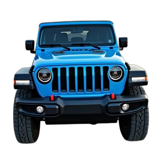 car, 3d render, blue, jeep transparent PNG cut-out