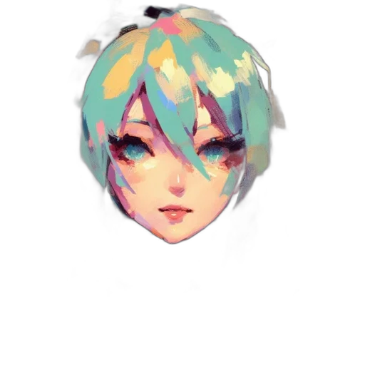 mask, face, hat, crown, anime, vaporwave, 3d render, pixel art transparent PNG cut-out