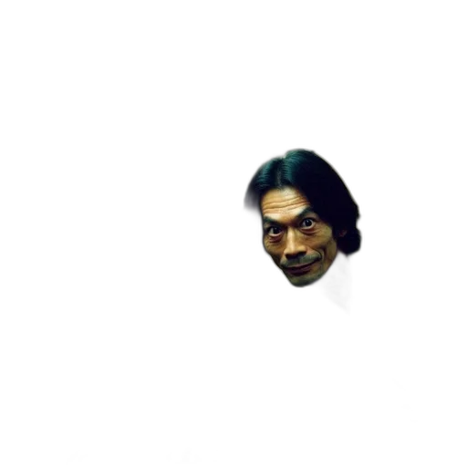 face, hair, staff, creature, man, leans, against, pillar transparent PNG cut-out