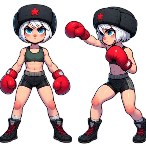 concept art, pixel art, cartoon, anime, monochrome, red, two, animated transparent PNG cut-out