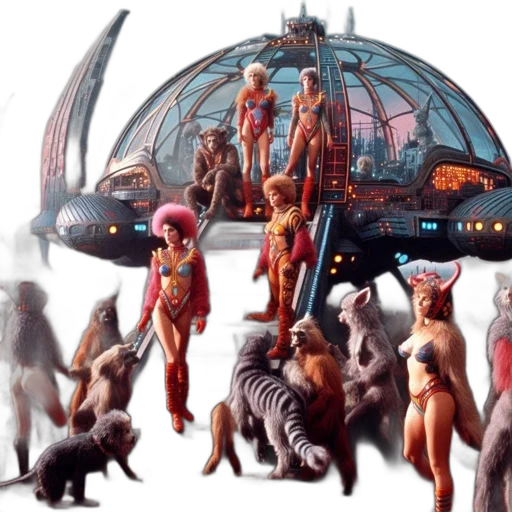 animal, concept art, fantasy art, comic book art, cyberpunk, outer space, underwater, futuristic transparent PNG cut-out