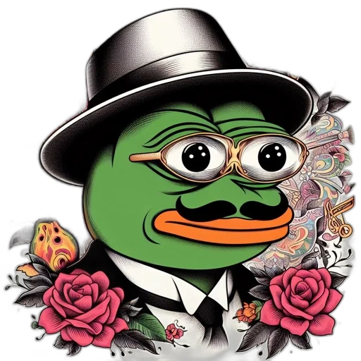 hat, face, cartoon, photorealistic, pepe, frog, anthropomorphic, meme transparent PNG cut-out
