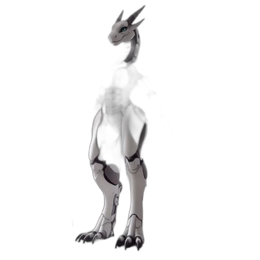 dragon, creature, animal, robot, concept art, 3d render, fantasy art, photorealistic transparent PNG cut-out