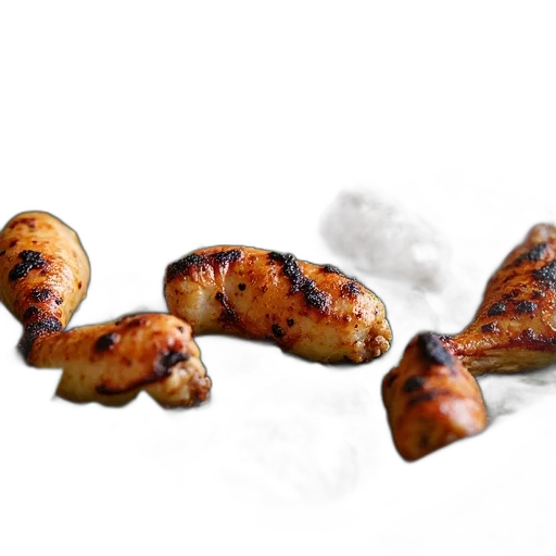 food, animal, weapon, jacket, photorealistic, 3d render, close-up, view transparent PNG cut-out
