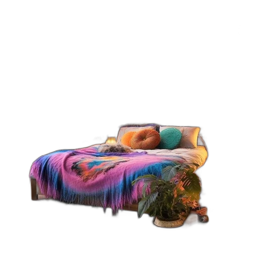 furniture, hair, dress, crown, 3d render, photorealistic, vaporwave, outer space transparent PNG cut-out