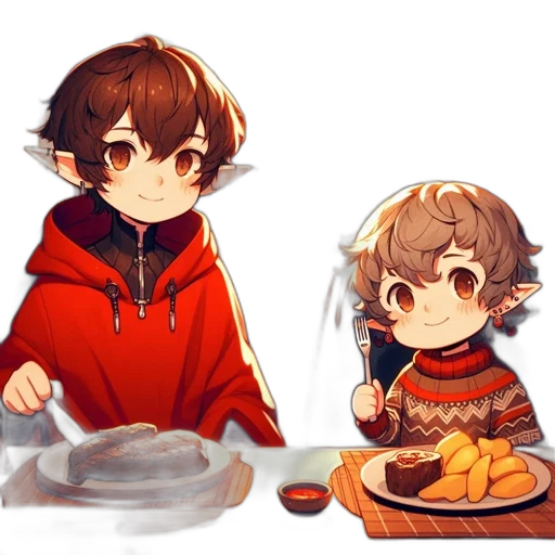 food, pixel art, concept art, anime, watercolor, fire, red, dark transparent PNG cut-out