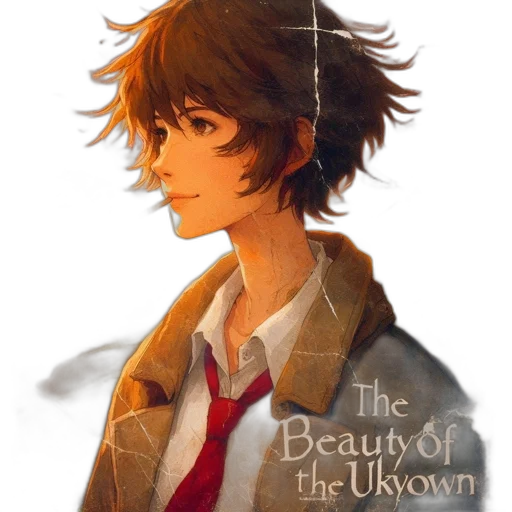crown, jacket, flower, creature, concept art, fantasy art, anime, watercolor transparent PNG cut-out