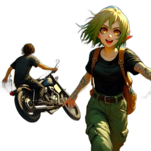 weapon, staff, concept art, pixel art, fantasy art, anime, green, earth tones transparent PNG cut-out
