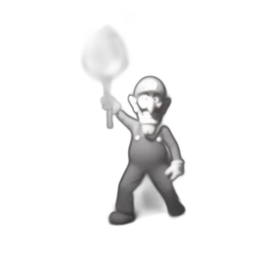 staff, robot, weapon, mask, 3d render, concept art, pixel art, cartoon transparent PNG cut-out