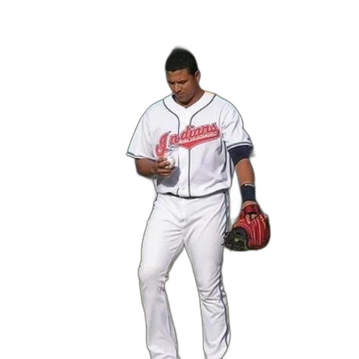 staff, baseball, player, indians, holds, ball, his, hand transparent PNG cut-out