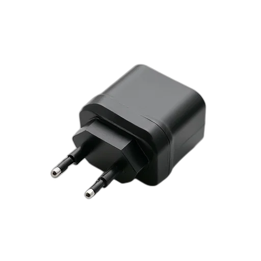 weapon, robot, black, power, adapter, two, prongs, lying transparent PNG cut-out