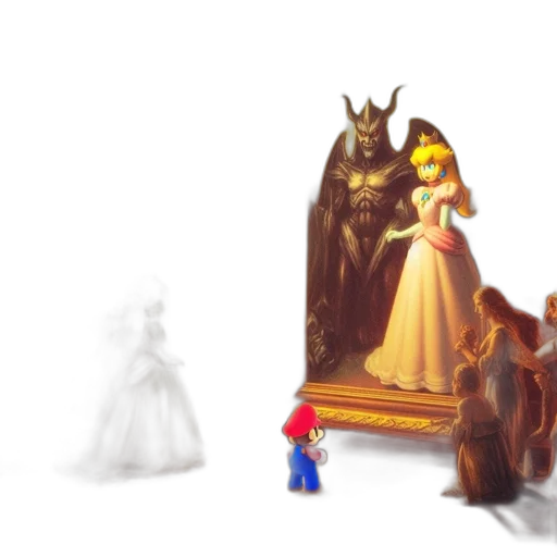 crown, dress, concept art, pixel art, 3d render, fantasy art, forest, fire transparent PNG cut-out