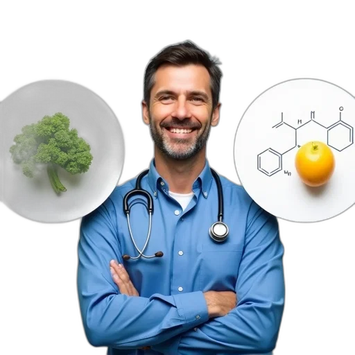 food, man, blue, shirt, stethoscope, standing, his, arms transparent PNG cut-out
