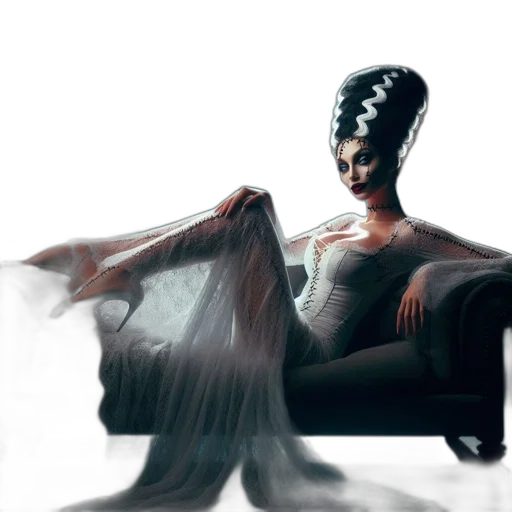 crown, dress, hair, mask, concept art, fantasy art, photorealistic, 3d render transparent PNG cut-out