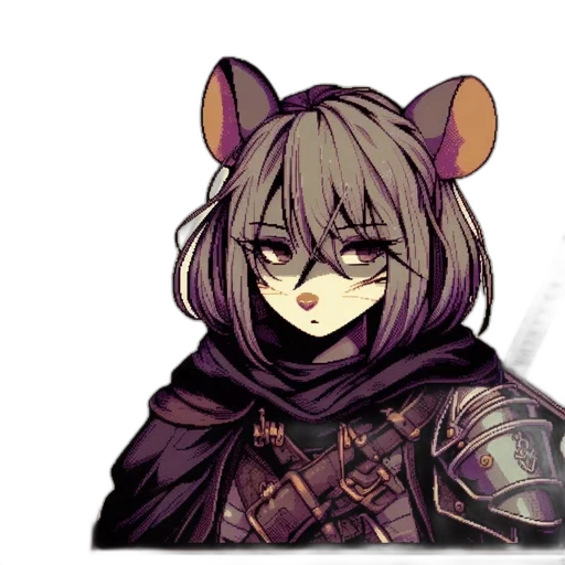 mask, staff, face, animal, pixel art, concept art, anime, fantasy art transparent PNG cut-out