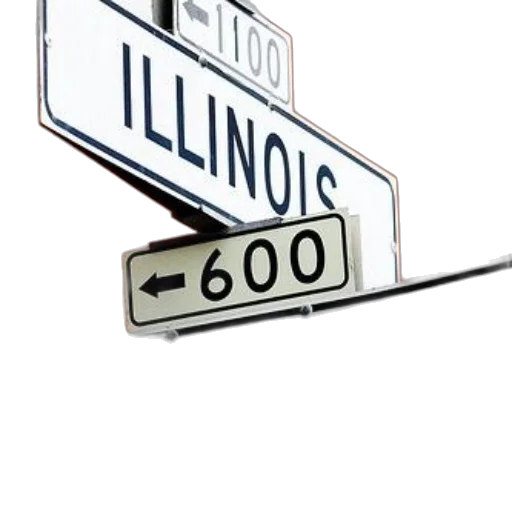 city street, street, signs, indicating, illinois, avenue, 22nd transparent PNG cut-out