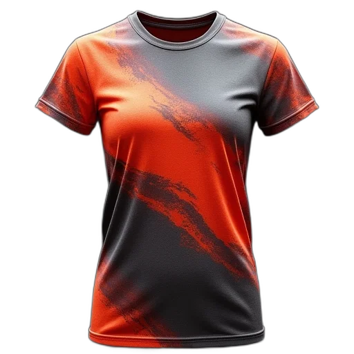dress, front, gray, orange transparent PNG cut-out